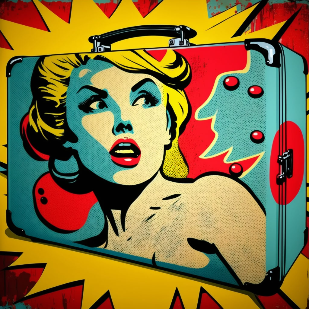 suitcase Pop art